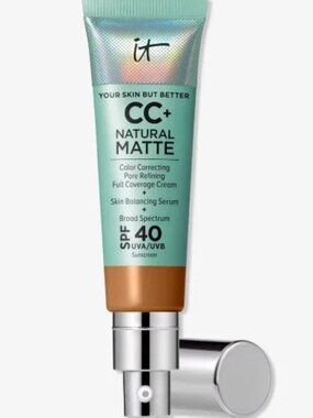 It Cosmetics CC+ Cream (Natural) Matte Foundation with SPF 40 – Rich Honey